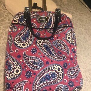 Vera Bradley Rolling Carry On Suitcase Paisley Boysenberry 18”